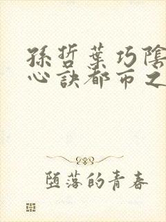 孙哲叶巧阴阳圣心诀都市之医武风流小说