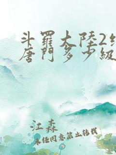 斗罗大陆2绝世唐门多少级