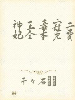 神王毒宠二嫁王妃全本免费阅读