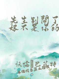 先生别闹了,新娘不是你的短剧大结局