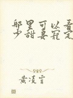 哪里可以看到司少甜妻宠定了完结版