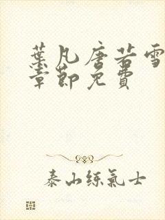 叶凡唐若雪最新章节免费