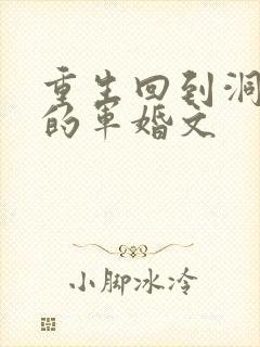 重生回到洞房夜的军婚文