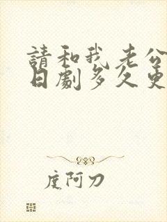 请和我老公结婚日剧多久更新一次