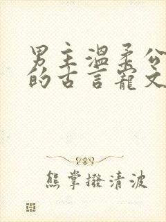 男主温柔公子型的古言宠文