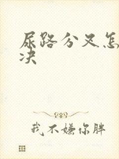 尿路分叉怎么解决