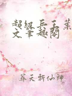 超级兵王叶谦全文笔趣阁