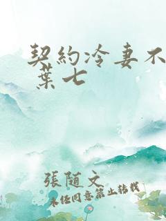 契约冷妻不好惹 叶七