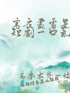 寒夜尽处是卿心短剧一口气看完