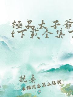 极品太子爷txt下载全集下载