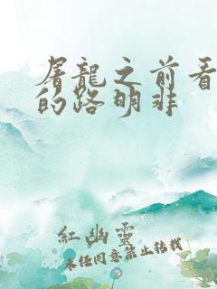 屠龙之前看龙族的路明非