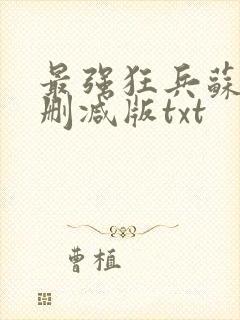 最强狂兵苏锐无删减版txt