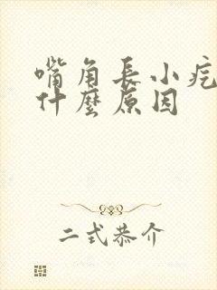 嘴角长小疙瘩是什么原因