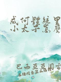 成何体统里面的小太子怎么来的