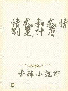 情感和感情的区别是什么