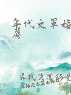 年代文军婚文推荐