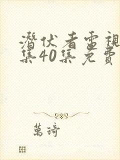 潜伏者电视剧全集40集免费观看