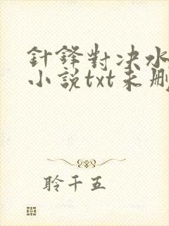 针锋对决水千丞小说txt未删减
