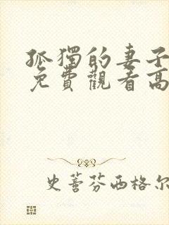 孤独的妻子日剧免费观看高清