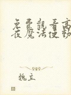 免费观看高清暗夜魔法使动漫