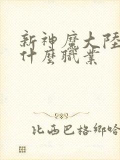 新神魔大陆手游什么职业