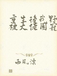 重生后我野翻了被大佬团宠之后我野翻了漫画