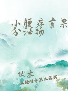 小腹疼有果冻状分泌物