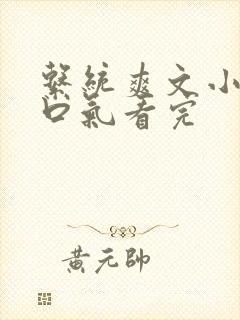 系统爽文小说一口气看完