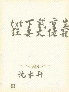 txt下载重生狂妻大佬宠上天