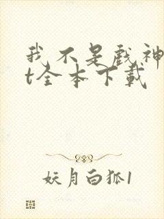 我不是戏神txt全本下载