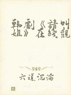 韩剧《请叫我姐姐》在线观看