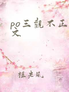po三观不正的文