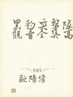 黑豹突击队在线观看全集高清