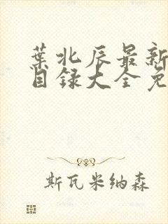 叶北辰最新章节目录大全免费阅读