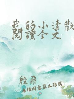 我的小清欢小说阅读全文