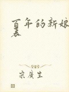 百年的新娘演员表