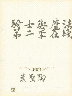 骑士与魔法动漫第二季在线观看