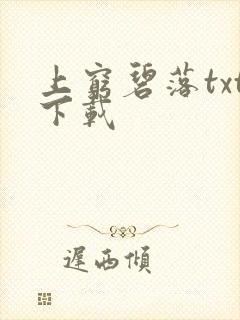 上穷碧落txt下载