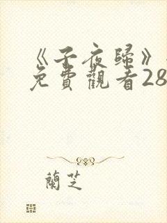 《子夜归》全集免费观看28集