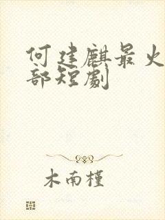 何建麒最火的十部短剧