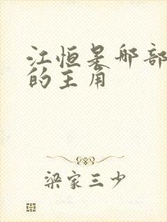 江恒是哪部小说的主角