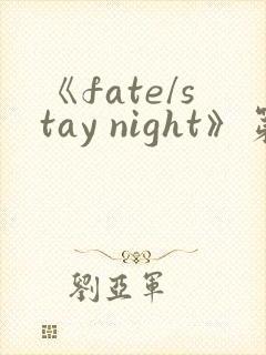 《fate/stay night》第一季