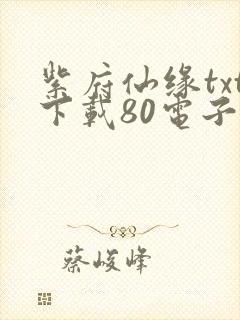 紫府仙缘txt下载80电子书