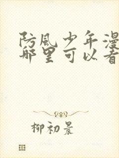 防风少年漫画在哪里可以看