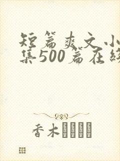 短篇爽文小说合集500篇在线阅读