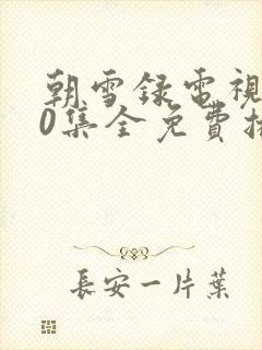 朝雪录电视剧40集全免费播放