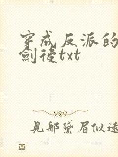 穿成反派的老婆剑后txt