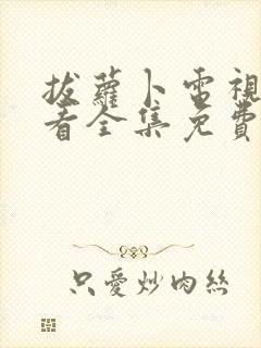 拔萝卜电视剧观看全集免费播放