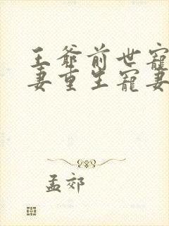 王爷前世宠妾灭妻重生宠妻文