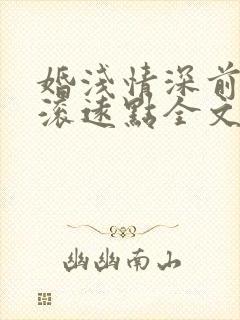 婚浅情深前夫请滚远点全文免费阅读